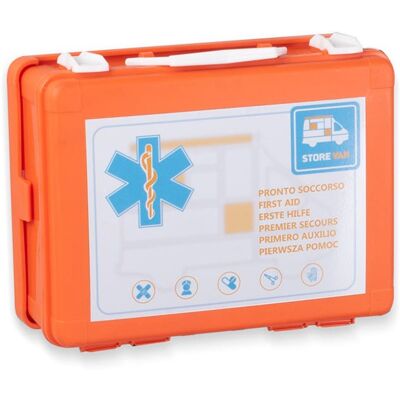 Cassetta di pronto soccorso Fami Iron Team fissabile su pannelli forati, legno e muratura Cassetta di pronto soccorso Fami Iron Team fissabile su pannelli forati, legno e muratura