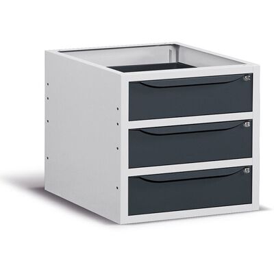 Cassettiera per banco da lavoro Fami 630x607x570mm 3 cassetti portata 75 Kg Cassettiera per banco da lavoro Fami 630x607x570mm 3 cassetti portata 75 Kg