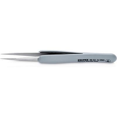 Knipex 92 21 14 Pinzette di Precisione - ESD, Impugnatura in gomma Knipex 92 21 14 Pinzette di Precisione - ESD, Impugnatura in gomma