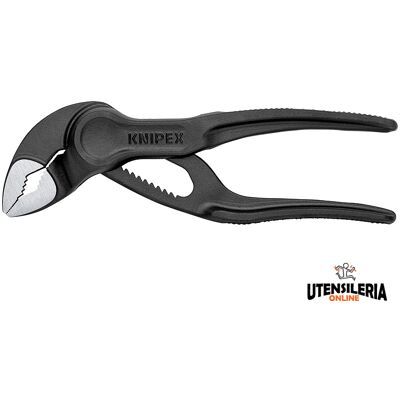 Knipex Cobra XS pinza regolabile bonderizzata grigia per tubi e dadi, 100mm Knipex Cobra XS pinza regolabile bonderizzata grigia per tubi e dadi, 100mm