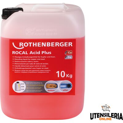 Rothenberger concentrato decalcificante Rocal Acid Plus, 10 Kg Rothenberger concentrato decalcificante Rocal Acid Plus, 10 Kg