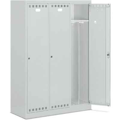 Armadio spogliatoio 3 scomparti Fami 1195x500x1750 mm con divisore interno Armadio spogliatoio 3 scomparti Fami 1195x500x1750 mm con divisore interno
