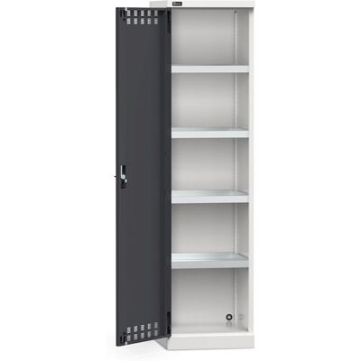 Armadio officina Fami Perfom 512x640x2000mm con anta battente fessurata e 4 ripiani Armadio officina Fami Perfom 512x640x2000mm con anta battente fessurata e 4 ripiani