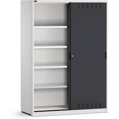Armadio officina Fami Perfom 1427x650x2000mm con ante scorrevoli fessurate e 4 ripiani Armadio officina Fami Perfom 1427x650x2000mm con ante scorrevoli fessurate e 4 ripiani