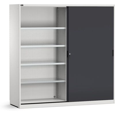 Armadio officina Fami Perfom 2040x650x2000mm con ante scorrevoli e 4 ripiani Armadio officina Fami Perfom 2040x650x2000mm con ante scorrevoli e 4 ripiani