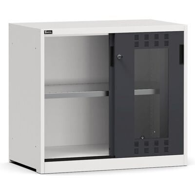 Armadio officina Fami Perfom 1020x600x915mm con ante scorrevoli policarbonato e ripiano fessurato Armadio officina Fami Perfom 1020x600x915mm con ante scorrevoli policarbonato e ripiano fessurato