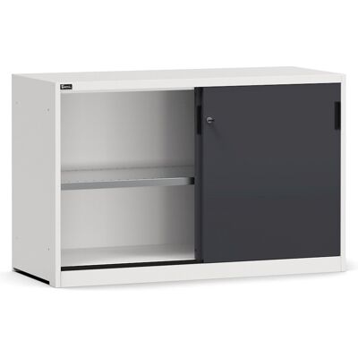 Armadio officina Fami Perfom 1428x600x915mm con ante scorrevoli piene e ripiano Armadio officina Fami Perfom 1428x600x915mm con ante scorrevoli piene e ripiano