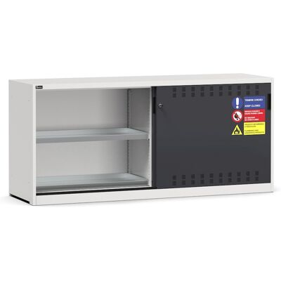 Armadio officina Fami Perfom 2040x600x915mm con ante scorrevoli fessurate e 4 vasche Armadio officina Fami Perfom 2040x600x915mm con ante scorrevoli fessurate e 4 vasche
