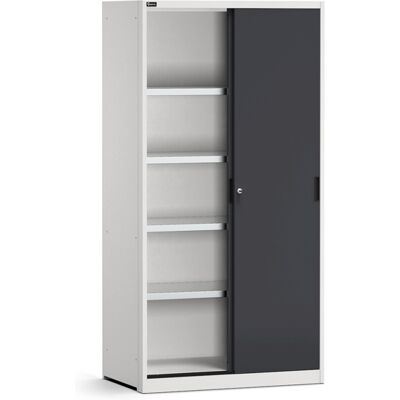 Armadio officina Fami Perfom 1020x600x2000mm con ante scorrevoli e 4 ripiani fessurati Armadio officina Fami Perfom 1020x600x2000mm con ante scorrevoli e 4 ripiani fessurati