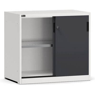 Armadio officina Fami Perfom 1020x600x915mm con ante scorrevoli e ripiano fessurato Armadio officina Fami Perfom 1020x600x915mm con ante scorrevoli e ripiano fessurato