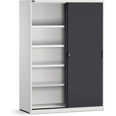 Armadio officina Fami Perfom 1428x600x2000mm con ante scorrevoli e 4 ripiani fessurati Armadio officina Fami Perfom 1428x600x2000mm con ante scorrevoli e 4 ripiani fessurati