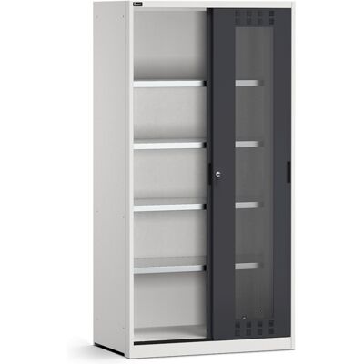 Armadio officina Fami Perfom 1020x600x2000mm con ante scorrevoli policarbonato e 4 ripiani fessurati Armadio officina Fami Perfom 1020x600x2000mm con ante scorrevoli policarbonato e 4 ripiani fessurati