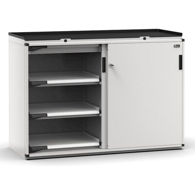 Armadio ante scorrevoli Fami Master 2 cassetti e 6 piani estraibili grigio, 1428x573x1022mm Armadio ante scorrevoli Fami Master 2 cassetti e 6 piani estraibili grigio, 1428x573x1022mm