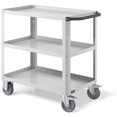 Carrello a tre ripiani Clever Small Fami ruote sintetiche antistatiche portata 300kg Carrello a tre ripiani Clever Small Fami ruote sintetiche antistatiche portata 300kg