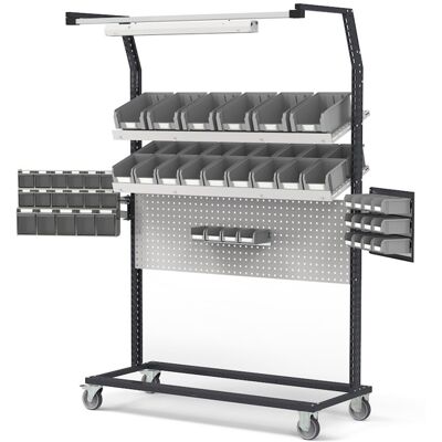 Carrello porta minuteria Fami Bin Cart 1507 per lean production, 2998x850x2267mm Carrello porta minuteria Fami Bin Cart 1507 per lean production, 2998x850x2267mm