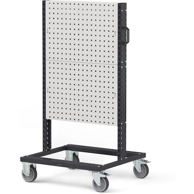 Carrello multiuso Fami Bin Cart 0704 con 4 pannelli forati, 761x668x1357mm Carrello multiuso Fami Bin Cart 0704 con 4 pannelli forati, 761x668x1357mm