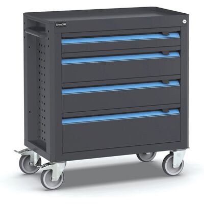 Carrello portautensili Fami Linea 391 790x455x876mm con 4 cassetti, portata 800Kg Carrello portautensili Fami Linea 391 790x455x876mm con 4 cassetti, portata 800Kg