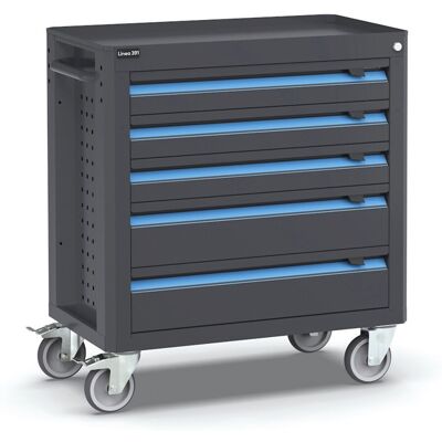 Carrello portautensili Fami Linea 391 790x455x876mm con 5 cassetti, portata 800Kg Carrello portautensili Fami Linea 391 790x455x876mm con 5 cassetti, portata 800Kg