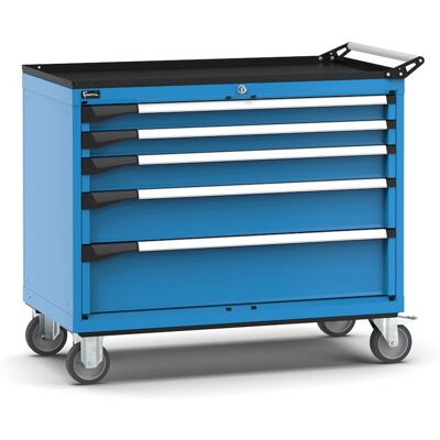Carrello portautensili Fami Master con 5 cassetti ad estrazione regolabile blu, 1020x573x922mm Carrello portautensili Fami Master con 5 cassetti ad estrazione regolabile blu, 1020x573x922mm