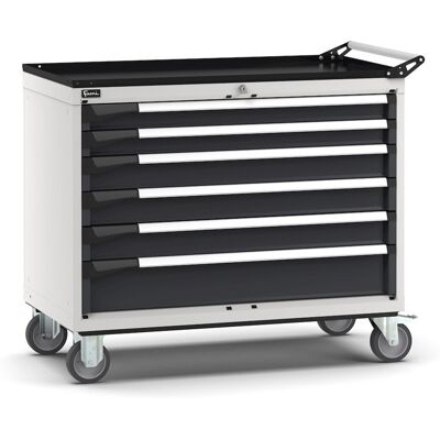 Carrello portautensili Fami Master con 6 cassetti ad estrazione regolabile bicolore, 1020x573x922mm Carrello portautensili Fami Master con 6 cassetti ad estrazione regolabile bicolore, 1020x573x922mm