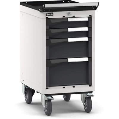 Carrello portautensili Fami Master con 4 cassetti ad estrazione regolabile bicolore, 408x573x822mm Carrello portautensili Fami Master con 4 cassetti ad estrazione regolabile bicolore, 408x573x822mm