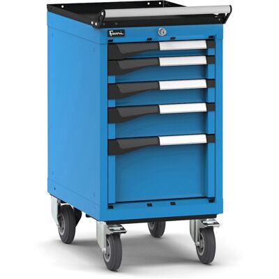 Carrello portautensili Fami Master con 5 cassetti ad estrazione regolabile blu, 408x573x822mm Carrello portautensili Fami Master con 5 cassetti ad estrazione regolabile blu, 408x573x822mm