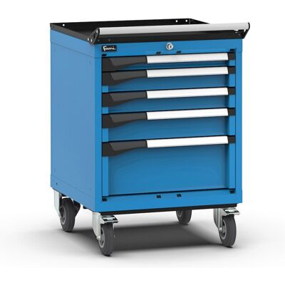 Carrello portautensili Fami Master con 5 cassetti ad estrazione regolabile blu, 561x573x822mm Carrello portautensili Fami Master con 5 cassetti ad estrazione regolabile blu, 561x573x822mm
