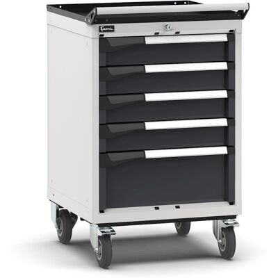 Carrello portautensili Fami Master con 5 cassetti ad estrazione regolabile bicolore, 561x573x922mm Carrello portautensili Fami Master con 5 cassetti ad estrazione regolabile bicolore, 561x573x922mm