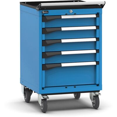 Carrello portautensili Fami Master con 5 cassetti ad estrazione regolabile blu, 561x573x922mm Carrello portautensili Fami Master con 5 cassetti ad estrazione regolabile blu, 561x573x922mm