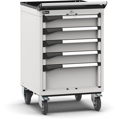 Carrello portautensili Fami Master con 5 cassetti ad estrazione regolabile grigio, 561x573x922mm Carrello portautensili Fami Master con 5 cassetti ad estrazione regolabile grigio, 561x573x922mm