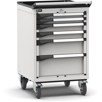 Carrello portautensili Fami Master con 6 cassetti ad estrazione regolabile grigio, 561x573x922mm Carrello portautensili Fami Master con 6 cassetti ad estrazione regolabile grigio, 561x573x922mm