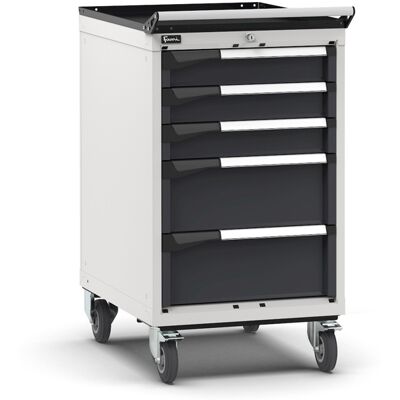 Carrello portautensili Fami Master con 5 cassetti ad estrazione regolabile bicolore, 561x726x1022mm Carrello portautensili Fami Master con 5 cassetti ad estrazione regolabile bicolore, 561x726x1022mm