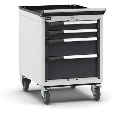 Carrello portautensili Fami Master con 4 cassetti ad estrazione regolabile bicolore, 561x726x822mm Carrello portautensili Fami Master con 4 cassetti ad estrazione regolabile bicolore, 561x726x822mm