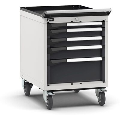 Carrello portautensili Fami Master con 5 cassetti ad estrazione regolabile bicolore, 561x726x822mm Carrello portautensili Fami Master con 5 cassetti ad estrazione regolabile bicolore, 561x726x822mm