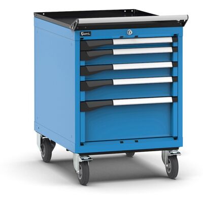 Carrello portautensili Fami Master con 5 cassetti ad estrazione regolabile blu, 561x726x822mm Carrello portautensili Fami Master con 5 cassetti ad estrazione regolabile blu, 561x726x822mm