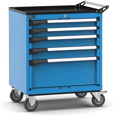 Carrello portautensili Fami Master con 5 cassetti ad estrazione regolabile blu, 714x573x922mm Carrello portautensili Fami Master con 5 cassetti ad estrazione regolabile blu, 714x573x922mm
