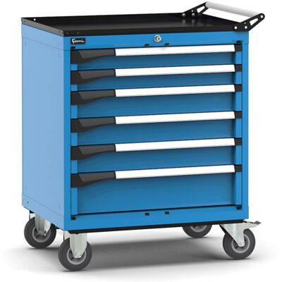 Carrello portautensili Fami Master con 6 cassetti ad estrazione regolabile blu, 714x573x922mm Carrello portautensili Fami Master con 6 cassetti ad estrazione regolabile blu, 714x573x922mm