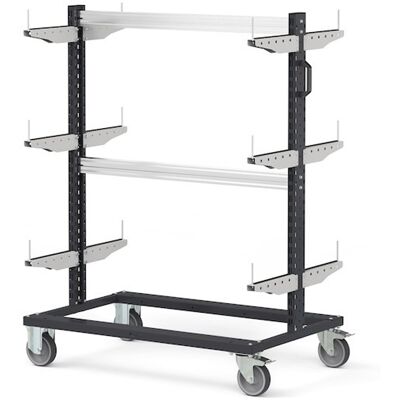 Carrello rastrelliera Fami Bin Cart 1012 per trasporto materiali lunghi, 1067x668x1357mm Carrello rastrelliera Fami Bin Cart 1012 per trasporto materiali lunghi, 1067x668x1357mm