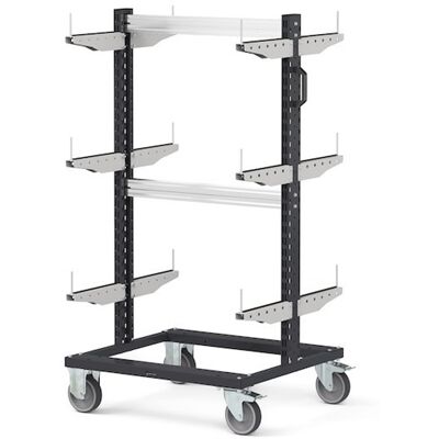 Carrello rastrelliera Fami Bin Cart 0708 per trasporto materiali lunghi, 761x668x1357mm Carrello rastrelliera Fami Bin Cart 0708 per trasporto materiali lunghi, 761x668x1357mm
