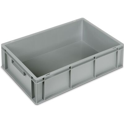 Cassetta in plastica Fami Euro Box 600x400x170mm con maniglie chiuse e fondo liscio Cassetta in plastica Fami Euro Box 600x400x170mm con maniglie chiuse e fondo liscio