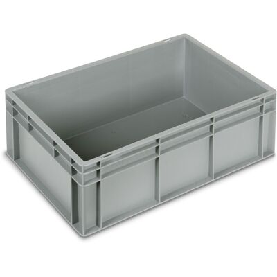 Cassetta in plastica Fami Euro Box 600x400x220mm con maniglie chiuse e fondo liscio Cassetta in plastica Fami Euro Box 600x400x220mm con maniglie chiuse e fondo liscio