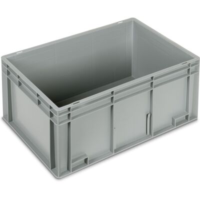 Cassetta in plastica Fami Euro Box 600x400x280mm con maniglie chiuse e fondo liscio Cassetta in plastica Fami Euro Box 600x400x280mm con maniglie chiuse e fondo liscio