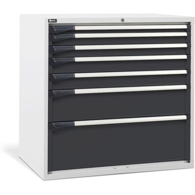 Cassettiera per industria Fami Master DE 1020x726x1000mm bicolore con 7 cassetti, 2000Kg Cassettiera per industria Fami Master DE 1020x726x1000mm bicolore con 7 cassetti, 2000Kg