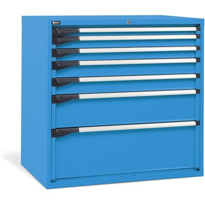 Cassettiera per industria Fami Master DE 1020x726x1000mm blu con 7 cassetti, 2000Kg Cassettiera per industria Fami Master DE 1020x726x1000mm blu con 7 cassetti, 2000Kg