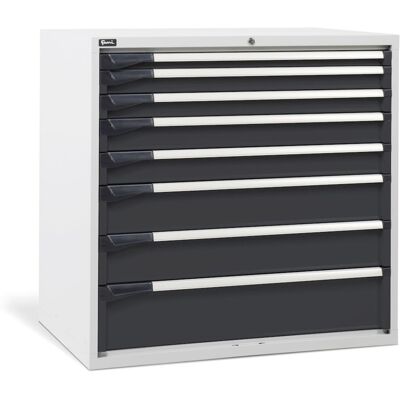 Cassettiera per industria Fami Master DE 1020x726x1000mm bicolore con 8 cassetti, 2000Kg Cassettiera per industria Fami Master DE 1020x726x1000mm bicolore con 8 cassetti, 2000Kg