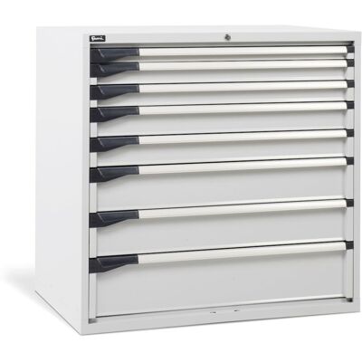 Cassettiera per industria Fami Master DE 1020x726x1000mm grigio con 8 cassetti, 2000Kg Cassettiera per industria Fami Master DE 1020x726x1000mm grigio con 8 cassetti, 2000Kg