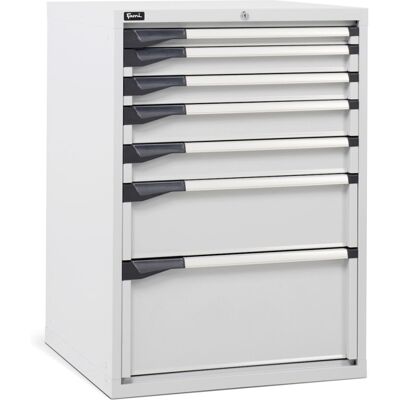 Cassettiera per industria Fami Master DE 714x726x1000mm grigio con 7 cassetti, 2000Kg Cassettiera per industria Fami Master DE 714x726x1000mm grigio con 7 cassetti, 2000Kg