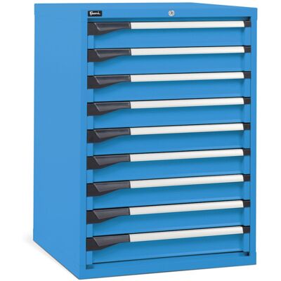 Cassettiera per industria Fami Master DE 714x726x1000mm blu con 9 cassetti, 2000Kg Cassettiera per industria Fami Master DE 714x726x1000mm blu con 9 cassetti, 2000Kg