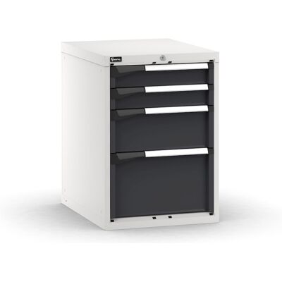 Cassettiera da banco Fami Master bicolore con 4 cassetti regolabili 561x726x800mm Cassettiera da banco Fami Master bicolore con 4 cassetti regolabili 561x726x800mm