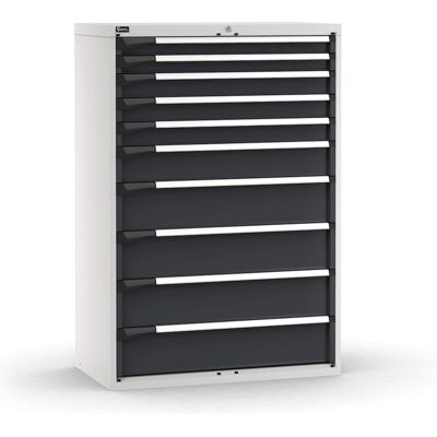 Cassettiera Fami Master bicolore a 10 cassetti ad estrazione totale 1020x573x1500mm Cassettiera Fami Master bicolore a 10 cassetti ad estrazione totale 1020x573x1500mm